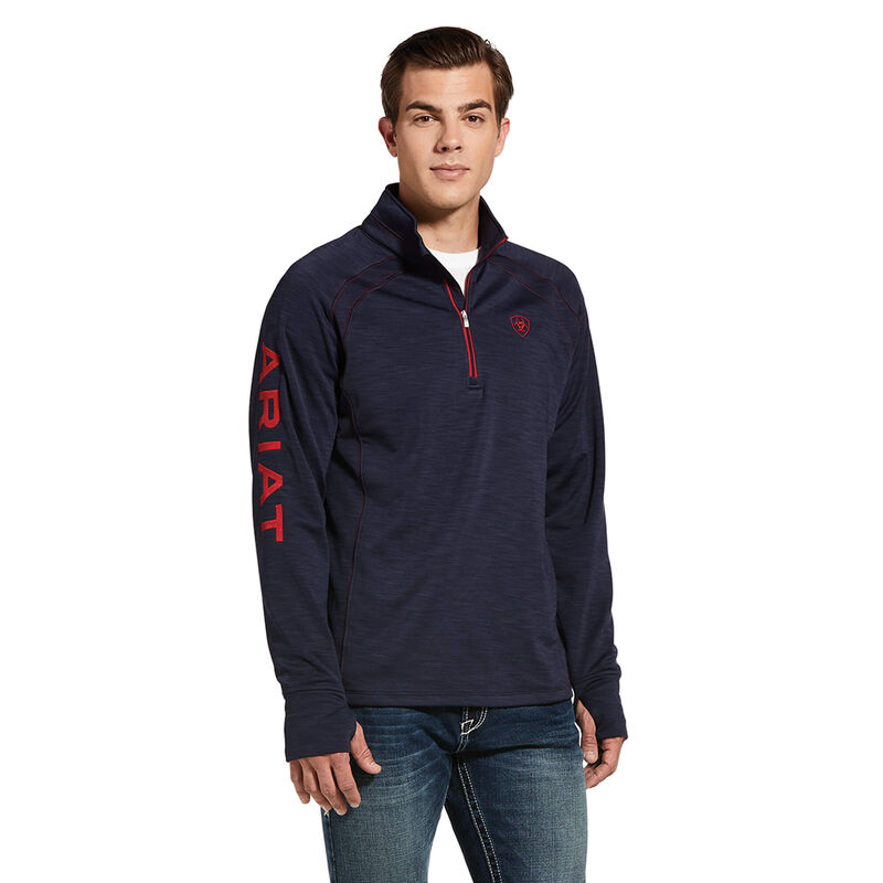 Sudaderas Ariat Tek Team 1/2 Zip Azul Marino Hombre - Chile 725-TMDSGJ